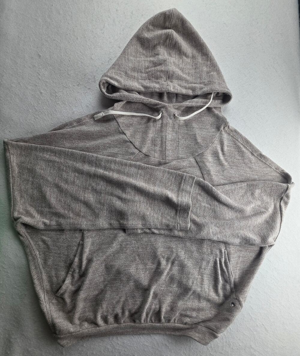 Prana Cropped Cinched Pullover Hoodie Size Large